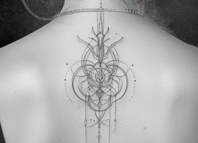 Fine Line geometrico tattoo