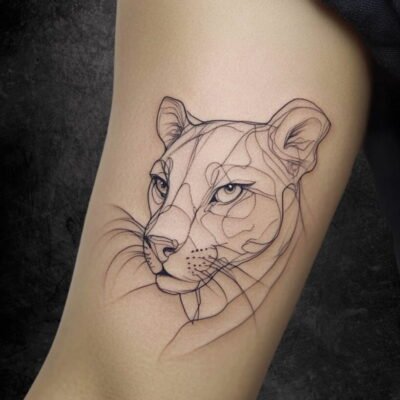Fine Line - tigre tattoo