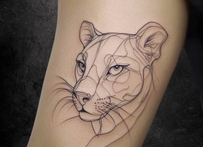 Fine Line - tigre tattoo